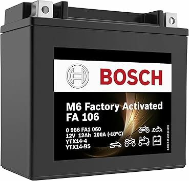 Bosch FA106 - Bateria para motocicletas AGM - 12 V 200A 12 Ah