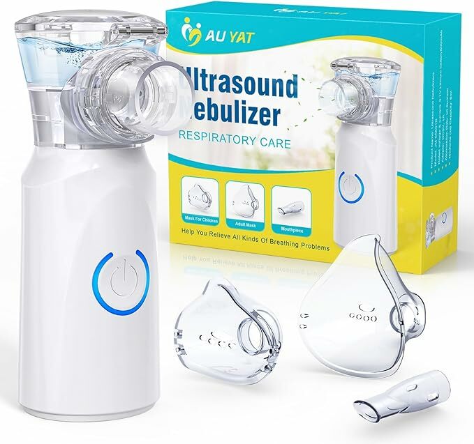 AU YAT Nebulizador para adultos, nebulizador portátil recarregável para adultos e crianças