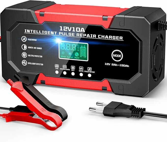 YDBAO Carregador de baterias de carro  12 V 10 A