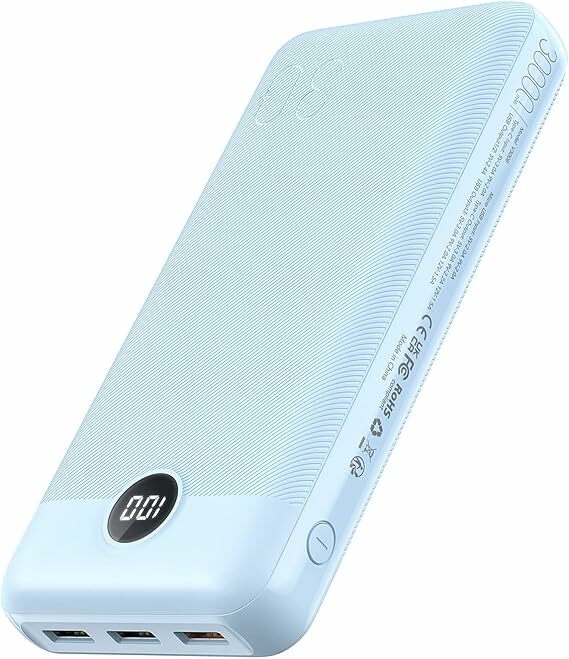VEGER Power Bank, 30000 mAh bateria externa com ecrã LED