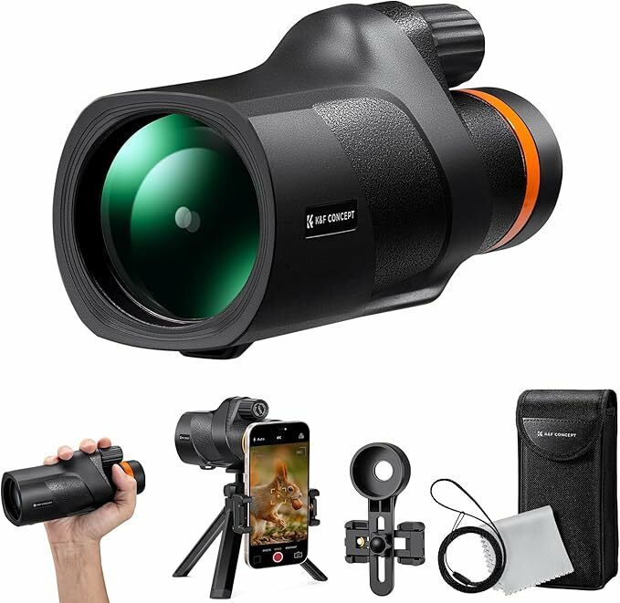 K&F Concept 12 * 50 telescópio monocular, HD BAK4, monitor portátil com interface de arca