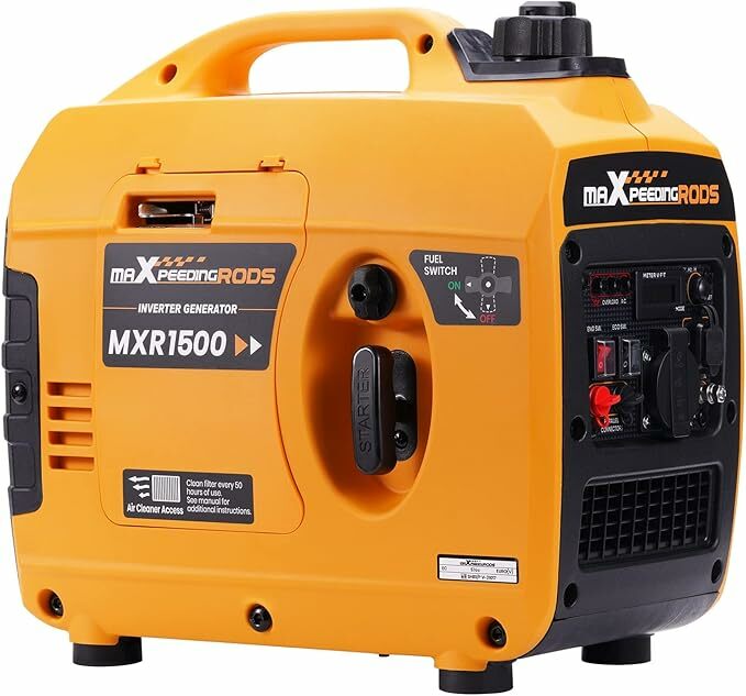 maXpeedingrods Gerador elétrico gasolina portátil de 1200 W