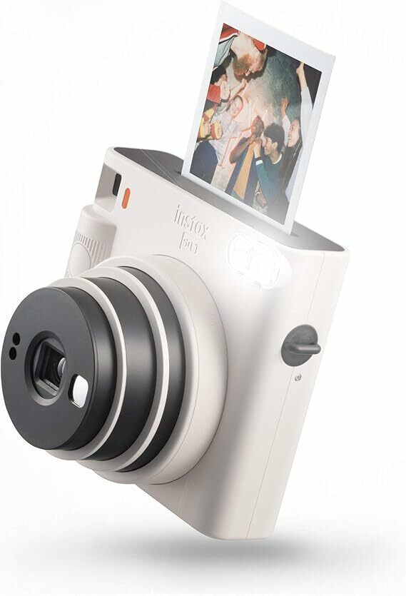 instax SQ1 Square Câmara instantânea automática, tamanho da foto quadrada. Chalk White