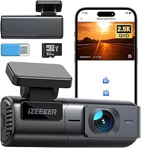 iZEEKER 2,5 K Dashcam WiFi Dash câmara para carros