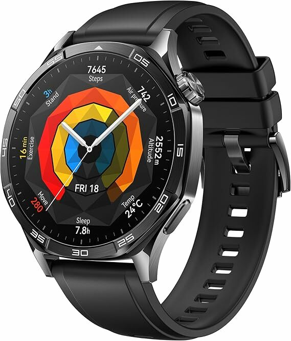 HUAWEI Watch GT Smartwatch GT 5 46 mm, silhueta com design sofisticado, nova experiência de corrida e ciclismo