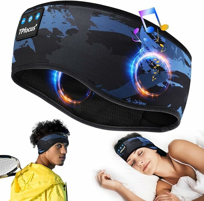 TPfocus Auriculares para dormir ASMR auriculares sem fios Bluetooth