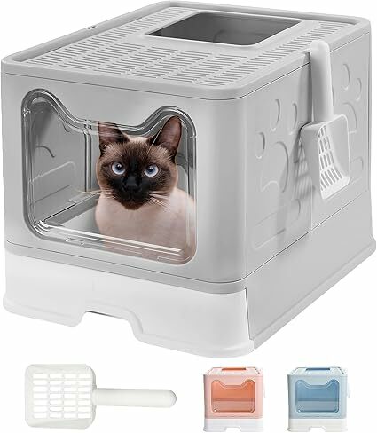 JUPPLIES - Areneiro de gato fechado com entrada dupla