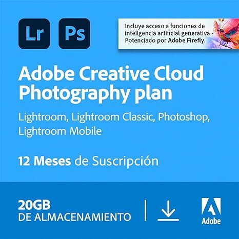 Creative Cloud Photography plan with 20GB | 1 Año | PC/Mac |Descarga Digital