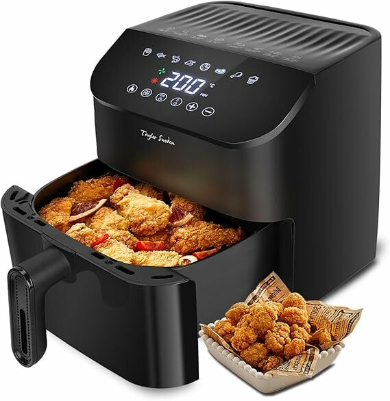 Taylor Swoden Frigideira de ar de 4,5 l, 8 predefinições de cozedura com um só toque e função de pré-aquecimento