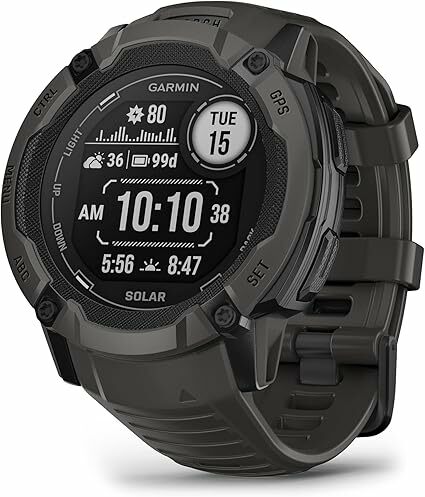 Garmin Instinct 2X Solar, relógio inteligente com GPS resistente à água, carregamento solar