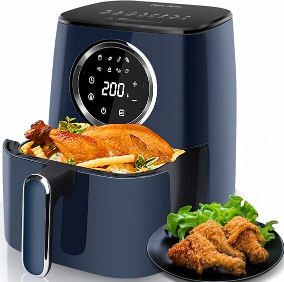 Taylor Swoden Marinha Airfryer 4,2L, 1400W, painel LED tátil, 8 menus predefinidos, cesta antiaderente e livre de BPA.