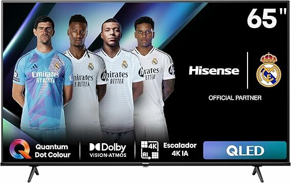Hisense 65E7NQ - QLED Smart TV, televisão de 65 polegadas, Quantum Dot Colour