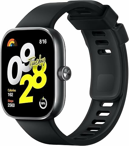 Xiaomi Redmi Watch 4 Chamadas Bluetooth, ecrã AMOLED de 1,97", monitor de frequência cardíaca, até 18 dias de autonomia