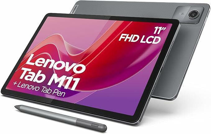 Lenovo Tablet Tab M11, ecrã tátil de 11 polegadas, MediaTek G88, 4 GB de RAM, 128 GB
