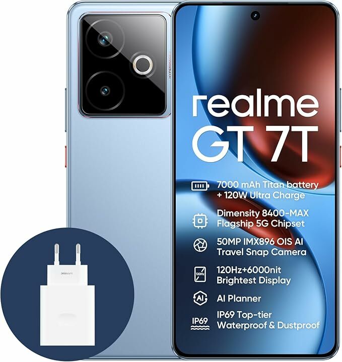 realme Smartphone GT 7T 5G, 12 + 256 GB