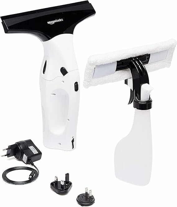 Amazon Basics Conjunto de aspirador limpa-vidros com bateria recarregável