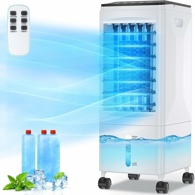 Ar condicionado móvel 3 em 1 refrigerador de ar portátil condicionador vaporativo ventilador humidificador