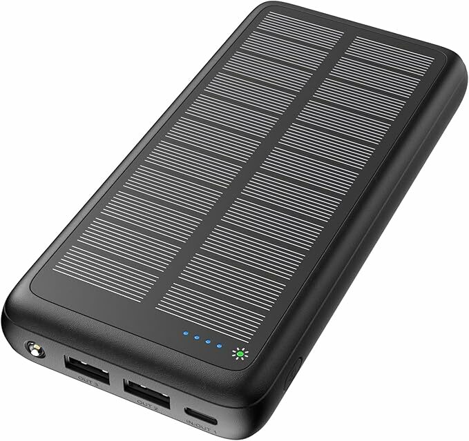 Hiluckey Carregador solar portátil com 27000 mAh