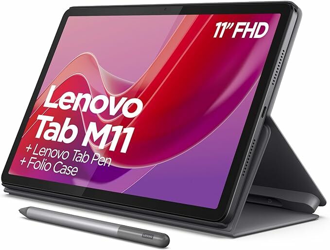 Lenovo Tab M11 Tablet de 11" (MediaTek Helio G88, 8 GB RAM, 128 GB expansíveis até 1 TB, 4 altifalantes