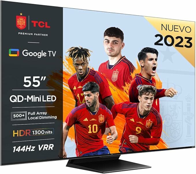 TCL 55QM8B TV MiniLED 55", QLED, 144 Hz, 4K HDR Premium de 1300 nits