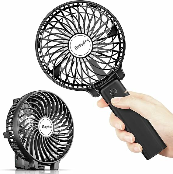 EasyAcc Miniventilador elétrico portátil para exteriores com bateria recarregável