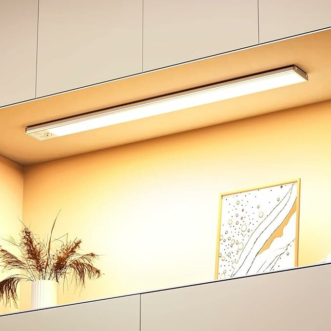 OUILA Luz de armário com sensor de movimento 3000 K recarregável luz noturna