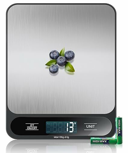 Balança de cozinha digital de, balança de cozinha USB C de aço inoxidável