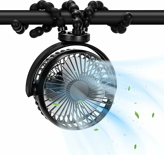 Ventoinha para carrinho, ventilador portátil 40 horas