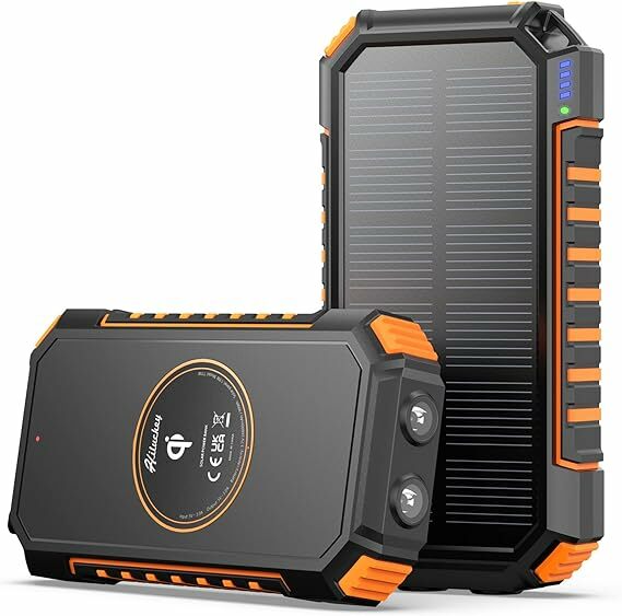 Hiluckey Carregador solar 26800 mAh bateria externa