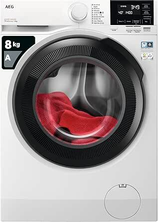 AEG LFR6184N4B Lavadora de carga frontal 8 kg, 1400 rpm, instalação livre, função a vapor