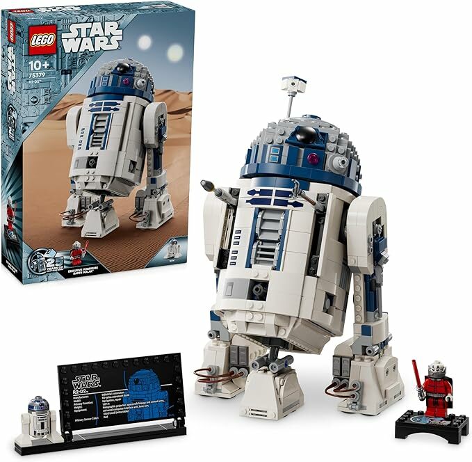 LEGO Star Wars 75379 R2-D2 figura articulada de dróide de brinquedo com cabeça giratória