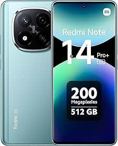 Xiaomi Redmi Note 14 Pro+ 5G, Smartphone de 12 + 512 GB, ecrã de 6,67" AMOLED FHD+ 120Hz