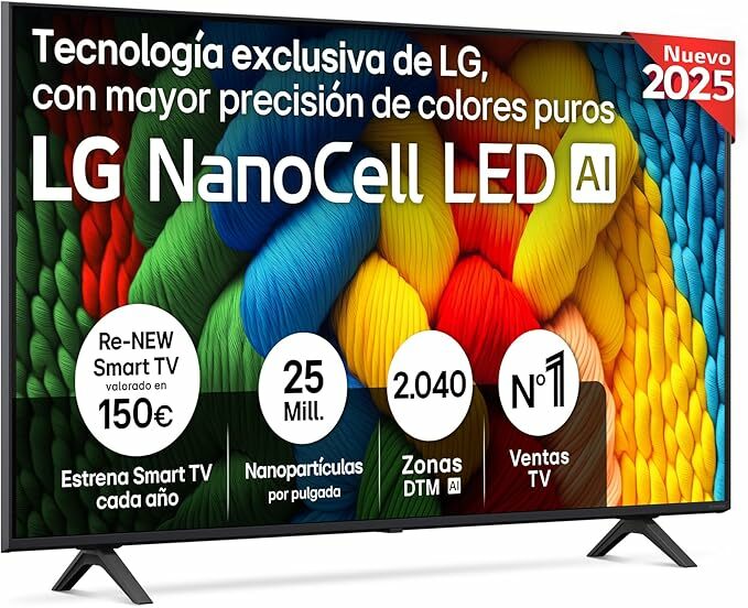 LG 55NANO80A6B Televisão de 55", 4K