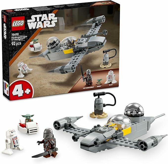 LEGO Star Wars 75410 Caça Estelar N-1 de comando e Grogu Maquete de brinquedo com figuras de mandaloriano