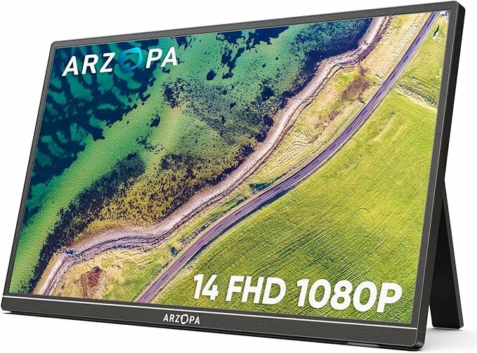ARZOPA Monitor portátil de 14,0" de 1920 × 1080 FHD