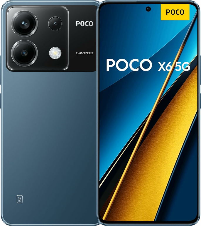 Xiaomi POCO X6 5G Smartphone inteligente 12 + 256 GB, Snapdragon® 7s Gen 2, 6,67" 1,5 K Flow AMOLED, 120 Hz, câmara 64 MP