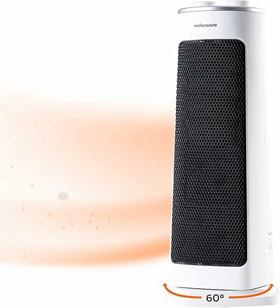 Mellerware - Aquecedor cerâmico oscilável Homy! 2000 W | 3 Funções (ventilador incluído)