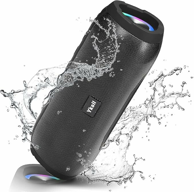 Altifalante Bluetooth 20 W, Bluetooth portátil com rádio FM impermeável IPX6 HD estéreo