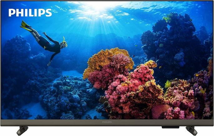 Smart TV Philips 32" LED com HDR10, Pixel Plus HD, Dolby Atmos, SAPHI e compatibilidade com Google Assistant e Alexa.