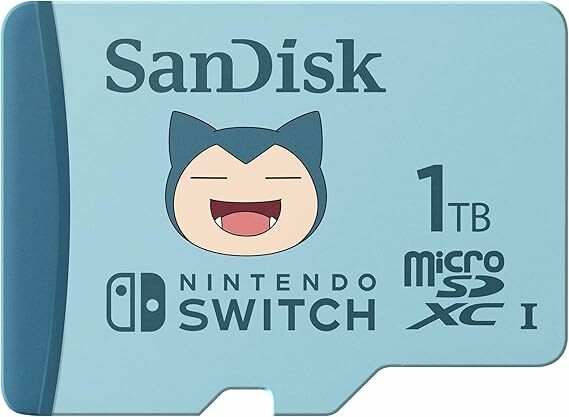 SanDisk 1 TB Pokémon Snorlax cartão microSD para Nintendo Switch, até 100 MB/s de velocidade de leitura e até 90 MB/s de escrita, 4K UHD, V30, U3