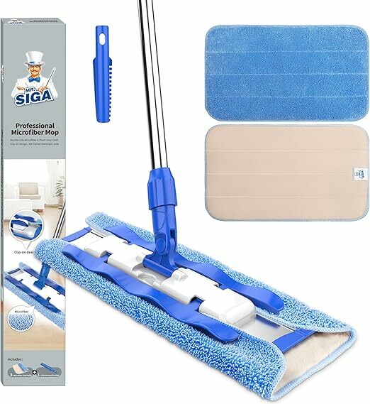 MR.SIGA Mopa profissional de microfibra para limpar pisos de madeira