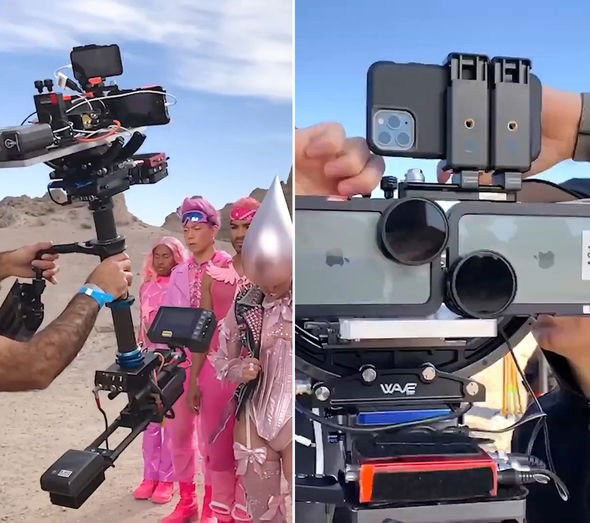 acessórios utilizados para filmar o videoclipe
