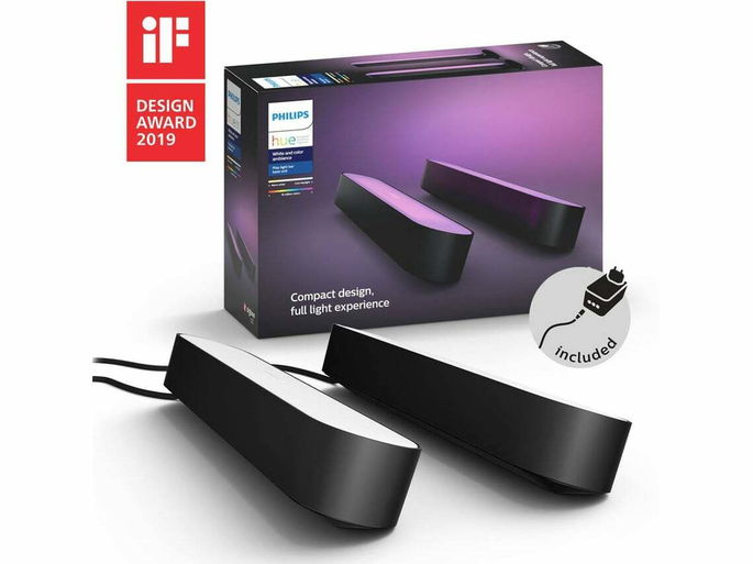 Kit 2 Barras de Luz inteligentes PHILIPS HUE Play Preto