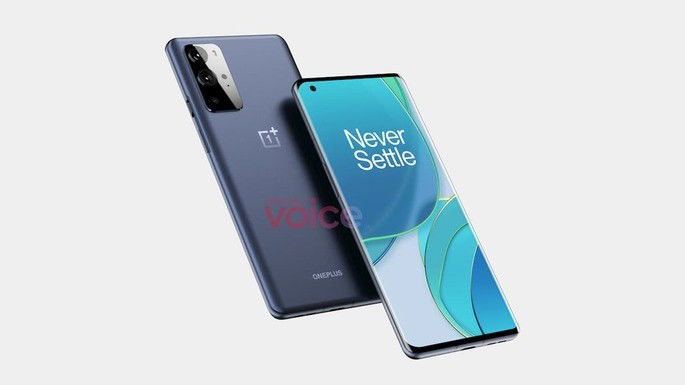 O alegado design do OnePlus 9 Pro. Crédito: @OnLeaks