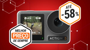 A câmara DJI Osmo Action 3 4K está com desconto 58% na Amazon: vale a pena?