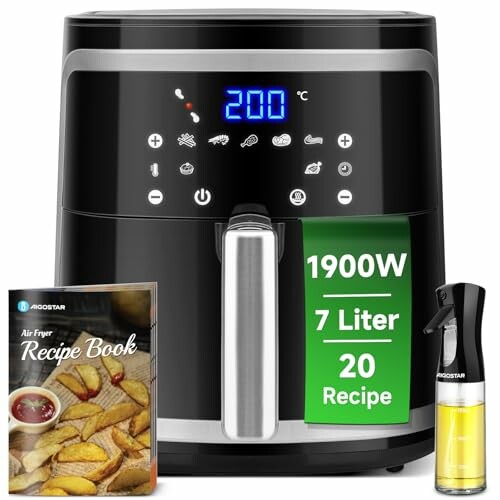 Aigostar Fritadeira de ar 7 L, 1900 W, com cesto ou gaveta