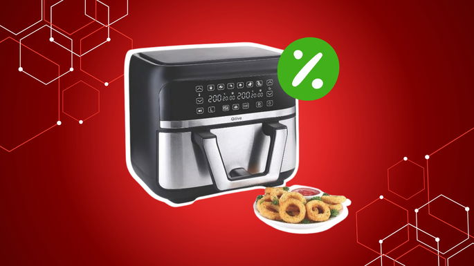 fritadeira air fryer digital de 9 L