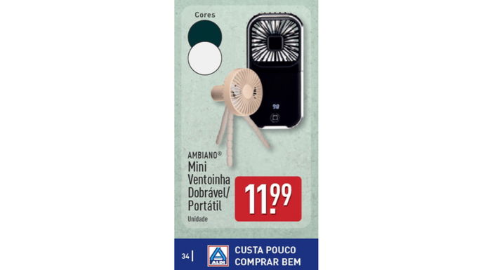 Mini Ventoinha Dobrável/ Portátil marca Ambiano