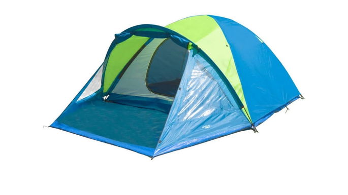 Tenda de Campismo AKTIVE para 3 Pessoas com Espaço Extra