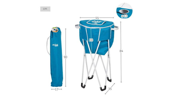 Geleira Portátil Desmontável AKTIVE com Suporte para Campismo